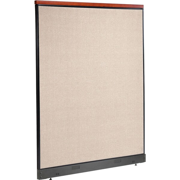 Interion By Global Industrial Interion Deluxe Non-Electric Office Partition Panel with Raceway, 60-1/4inW x 77-1/2inH, Tan 277566NTN - main